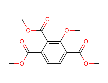 Molecular Structure of 32136-55-3 (1,2,4-Benzenetricarboxylic acid, 3-methoxy-, trimethyl ester)