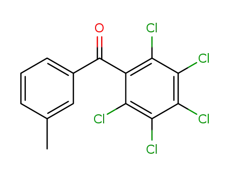 Molecular Structure of 60921-33-7 (Methanone, (3-methylphenyl)(pentachlorophenyl)-)
