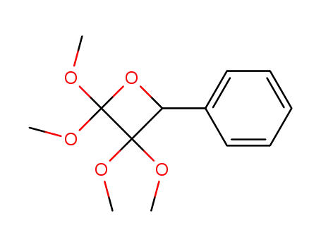 Molecular Structure of 62841-97-8 (Oxetane, 2,2,3,3-tetramethoxy-4-phenyl-)