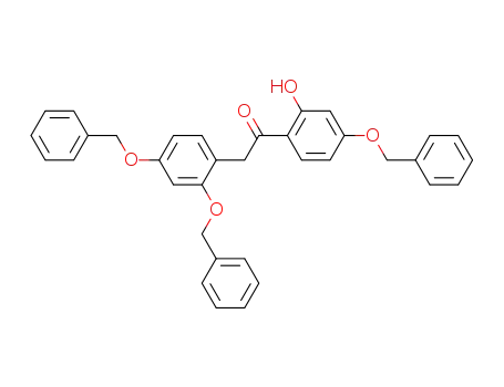 Molecular Structure of 67685-27-2 (Ethanone,
2-[2,4-bis(phenylmethoxy)phenyl]-1-[2-hydroxy-4-(phenylmethoxy)phenyl
]-)