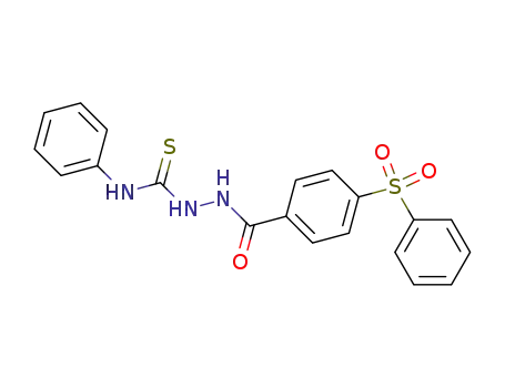 Molecular Structure of 14222-85-6 (Benzoic acid, 4-(phenylsulfonyl)-,
2-[(phenylamino)thioxomethyl]hydrazide)