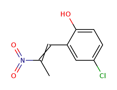 Molecular Structure of 61131-70-2 (Phenol, 4-chloro-2-(2-nitro-1-propenyl)-)