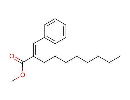Molecular Structure of 63740-87-4 (Decanoic acid, 2-(phenylmethylene)-, methyl ester)