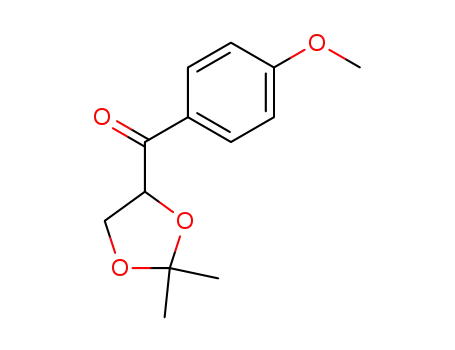 Molecular Structure of 61171-89-9 (Methanone, (2,2-dimethyl-1,3-dioxolan-4-yl)(4-methoxyphenyl)-)