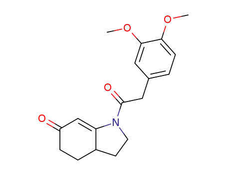 Molecular Structure of 59601-30-8 (6H-Indol-6-one,
1-[(3,4-dimethoxyphenyl)acetyl]-1,2,3,3a,4,5-hexahydro-)
