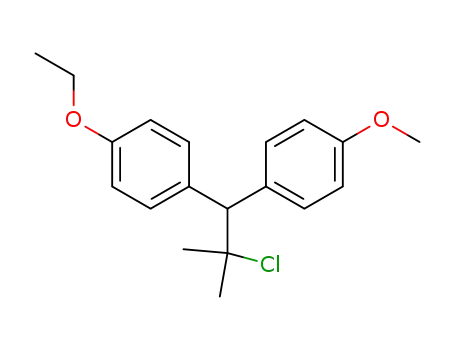 Molecular Structure of 62897-73-8 (Benzene, 1-[2-chloro-1-(4-ethoxyphenyl)-2-methylpropyl]-4-methoxy-)