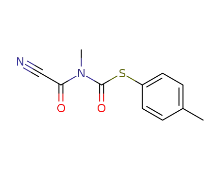 Molecular Structure of 54437-62-6 (Carbamothioic acid, (cyanocarbonyl)methyl-, S-(4-methylphenyl) ester)