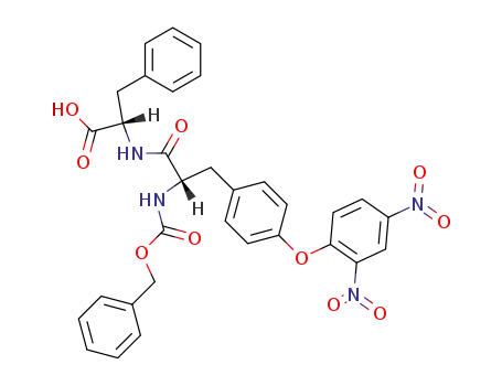 Molecular Structure of 63023-92-7 (L-Phenylalanine,
N-[O-(2,4-dinitrophenyl)-N-[(phenylmethoxy)carbonyl]-L-tyrosyl]-)