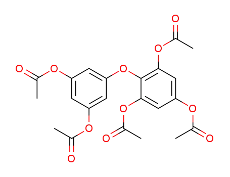 Molecular Structure of 56318-97-9 (1,3,5-Benzenetriol, 2-[3,5-bis(acetyloxy)phenoxy]-, triacetate)