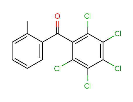 Molecular Structure of 60921-32-6 (Methanone, (2-methylphenyl)(pentachlorophenyl)-)