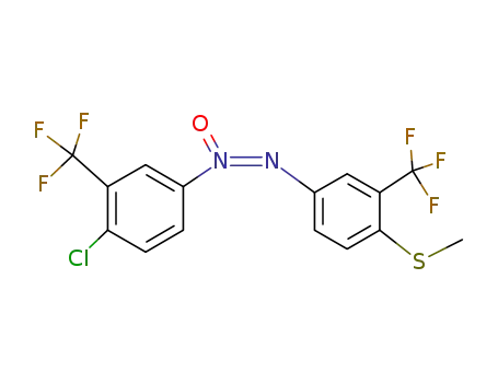 Molecular Structure of 60789-47-1 (Diazene,
[4-chloro-3-(trifluoromethyl)phenyl][4-(methylthio)-3-(trifluoromethyl)phen
yl]-, 1-oxide)