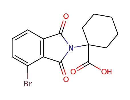Molecular Structure of 51971-36-9 (Cyclohexanecarboxylic acid,
1-(4-bromo-1,3-dihydro-1,3-dioxo-2H-isoindol-2-yl)-)