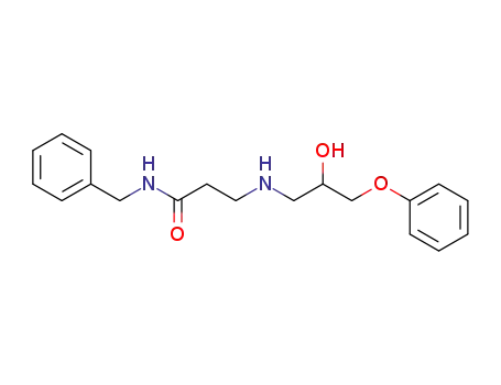 Molecular Structure of 64018-06-0 (Propanamide, 3-[(2-hydroxy-3-phenoxypropyl)amino]-N-(phenylmethyl)-)