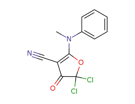 Molecular Structure of 4743-19-5 (3-Furancarbonitrile,5,5-dichloro-4,5-dihydro-2-(methylphenylamino)-4-oxo-)