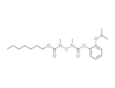 Molecular Structure of 65907-39-3 (heptyl 2-(1-methylethoxy)phenyl sulfanediylbis(methylcarbamate))