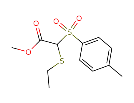 Molecular Structure of 67777-54-2 (Acetic acid, (ethylthio)[(4-methylphenyl)sulfonyl]-, methyl ester)