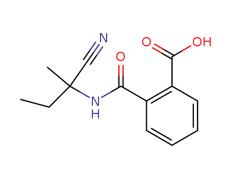 Molecular Structure of 63081-74-3 (Benzoic acid, 2-[[(1-cyano-1-methylpropyl)amino]carbonyl]-)