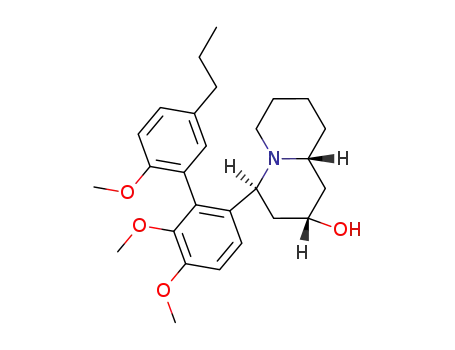 <(5'-Propyl-2',5'',6''-trimethoxy)-biphenyl-2''-yl>-4α-<2α(H),4β(H),10α(H)-2β-hydroxy-perhydro-chinolizin>