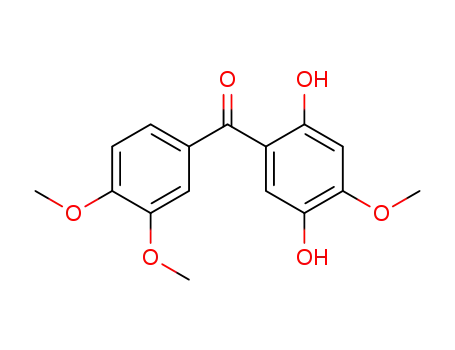 Molecular Structure of 62495-45-8 (Methanone, (2,5-dihydroxy-4-methoxyphenyl)(3,4-dimethoxyphenyl)-)