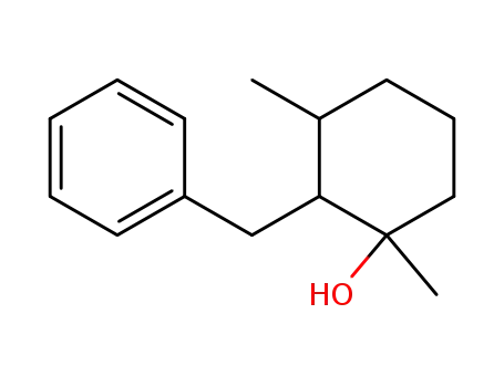 Molecular Structure of 10396-89-1 (Cyclohexanol, 1,3-dimethyl-2-(phenylmethyl)-)