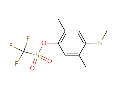 Molecular Structure of 57728-81-1 (Methanesulfonic acid, trifluoro-, 2,5-dimethyl-4-(methylthio)phenyl ester)