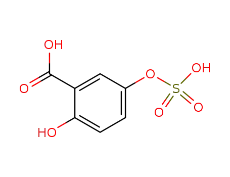 Molecular Structure of 78325-10-7 (Benzoic acid, 2-hydroxy-5-(sulfooxy)-)