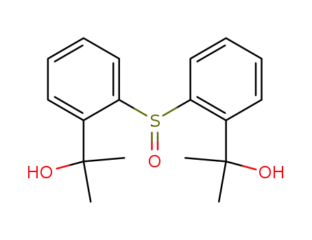 Molecular Structure of 62750-61-2 (2-[2-[2-(2-hydroxypropan-2-yl)phenyl]sulfinylphenyl]propan-2-ol)