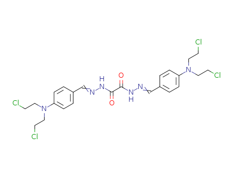 Ethanedioic acid,1,2-bis[2-[[4-[bis(2-chloroethyl)amino]phenyl]methylene]hydrazide] cas  751-76-8