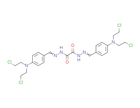Molecular Structure of 751-76-8 (Ethanedioic acid,1,2-bis[2-[[4-[bis(2-chloroethyl)amino]phenyl]methylene]hydrazide])