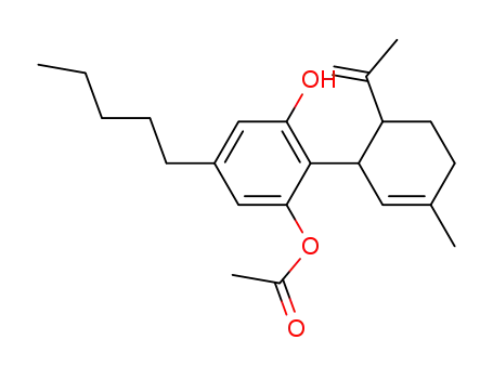 Molecular Structure of 62461-68-1 (1,3-Benzenediol,
2-[3-methyl-6-(1-methylethenyl)-2-cyclohexen-1-yl]-5-pentyl-,
monoacetate, cis-)