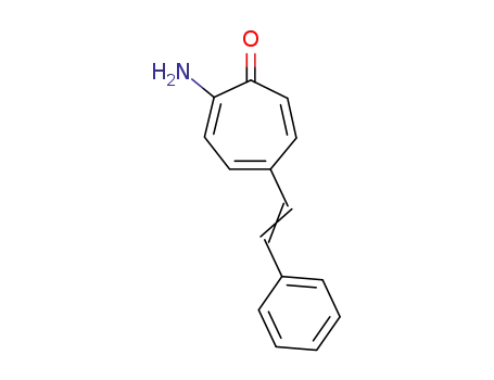 Molecular Structure of 62348-34-9 (2,4,6-Cycloheptatrien-1-one, 2-amino-5-(2-phenylethenyl)-)