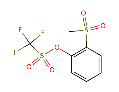 Molecular Structure of 57728-92-4 (Methanesulfonic acid, trifluoro-, 2-(methylsulfonyl)phenyl ester)