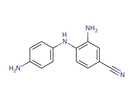 Molecular Structure of 93086-88-5 (Benzonitrile, 3-amino-4-[(4-aminophenyl)amino]-)