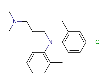 Molecular Structure of 64633-45-0 (1,3-Propanediamine,
N-(4-chloro-2-methylphenyl)-N',N'-dimethyl-N-(2-methylphenyl)-)