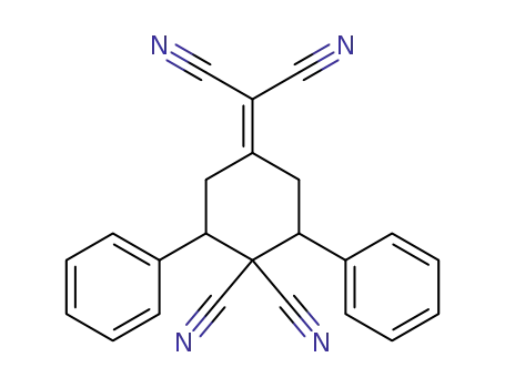 Molecular Structure of 62221-11-8 (1,1-Cyclohexanedicarbonitrile, 4-(dicyanomethylene)-2,6-diphenyl-)