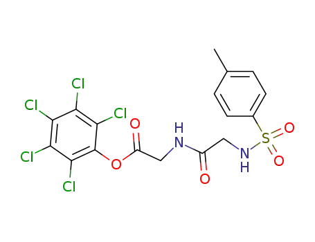 Molecular Structure of 57066-12-3 (pentachlorophenyl N-[(4-methylphenyl)sulfonyl]glycylglycinate)