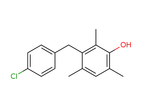 Molecular Structure of 61259-70-9 (Phenol, 3-[(4-chlorophenyl)methyl]-2,4,6-trimethyl-)