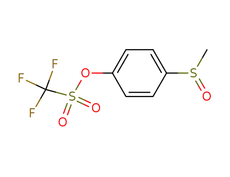 Molecular Structure of 57728-90-2 (Methanesulfonic acid, trifluoro-, 4-(methylsulfinyl)phenyl ester)