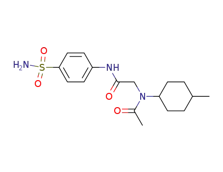 Molecular Structure of 64876-69-3 (Acetamide,
N-[2-[[4-(aminosulfonyl)phenyl]amino]-2-oxoethyl]-N-(4-methylcyclohexyl
)-)