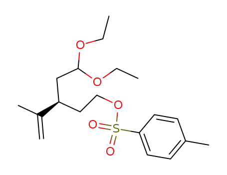 Molecular Structure of 67169-05-5 (1-Pentanol, 5,5-diethoxy-3-(1-methylethenyl)-,
4-methylbenzenesulfonate, (R)-)