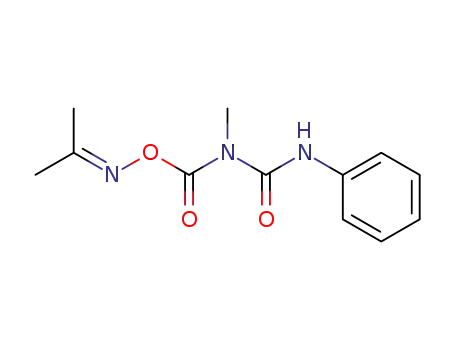 Molecular Structure of 60148-64-3 (Urea, N-methyl-N-[[[(1-methylethylidene)amino]oxy]carbonyl]-N'-phenyl-)