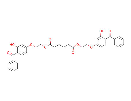 Molecular Structure of 19242-90-1 (Hexanedioic acid, bis[2-(4-benzoyl-3-hydroxyphenoxy)ethyl] ester)