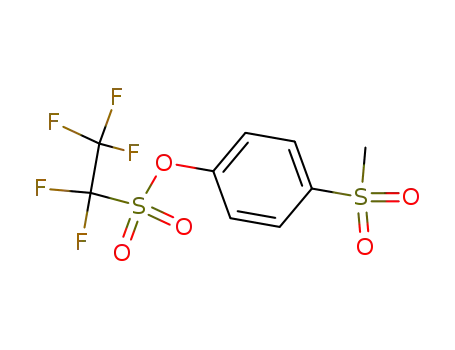 Molecular Structure of 57728-88-8 (Ethanesulfonic acid, pentafluoro-, 4-(methylsulfonyl)phenyl ester)