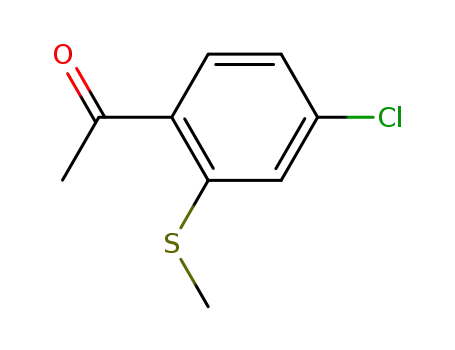 Molecular Structure of 61077-08-5 (Ethanone, 1-[4-chloro-2-(methylthio)phenyl]-)