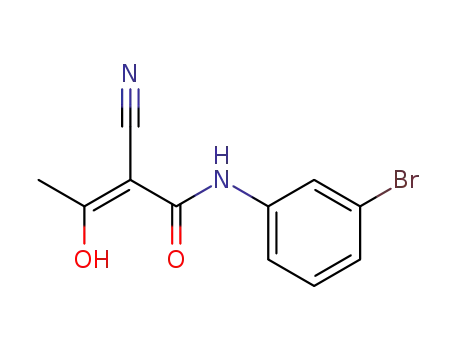 Molecular Structure of 62004-12-0 (2-Butenamide, N-(3-bromophenyl)-2-cyano-3-hydroxy-)