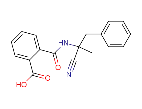 Molecular Structure of 63081-80-1 (Benzoic acid, 2-[[(1-cyano-1-methyl-2-phenylethyl)amino]carbonyl]-)