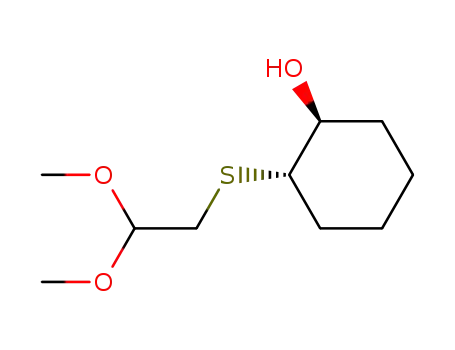 Molecular Structure of 60861-07-6 (Cyclohexanol, 2-[(2,2-dimethoxyethyl)thio]-, trans-)