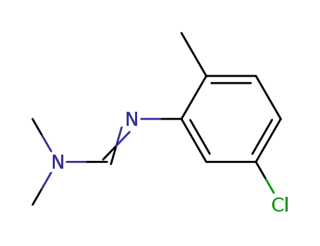 Molecular Structure of 62331-01-5 (Methanimidamide, N'-(5-chloro-2-methylphenyl)-N,N-dimethyl-)