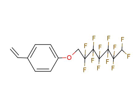 Molecular Structure of 64253-90-3 (Benzene, 1-[(2,2,3,3,4,4,5,5,6,6,7,7-dodecafluoroheptyl)oxy]-4-ethenyl-)