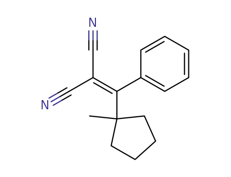 Molecular Structure of 64871-71-2 (Propanedinitrile, [(1-methylcyclopentyl)phenylmethylene]-)